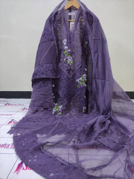 3D FESTIVE - Lavender 2 Piece Semi Stitched Suit