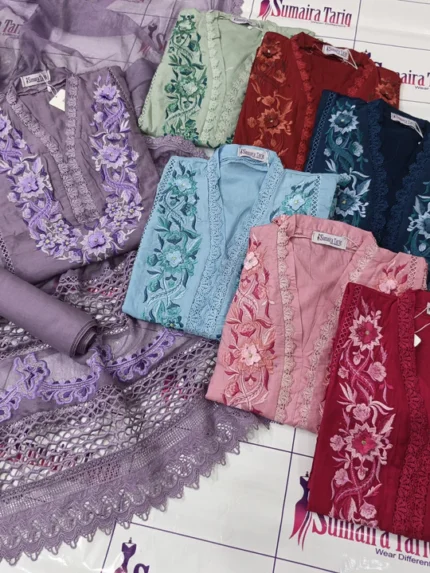 NAURATAN (Cotton Lawn) – 3 Piece Semi-Stitched Suit