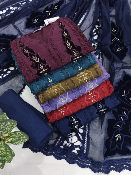 VELKHADDAR – 3 Piece Semi-Stitched Suit